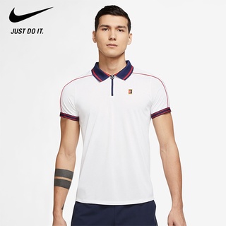 Nike เสื้อยืดโปโล แขนสั้น คอปก ลายเทนนิส สําหรับผู้ชาย DA4326