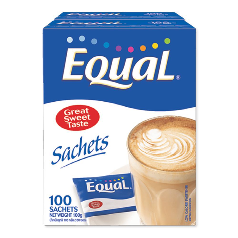 อิควล สารให้ความหวานแทนน้ำตาล 100 ซอง x 2 กล่อง Equal sweetener instead of 100 packets x 2 boxes