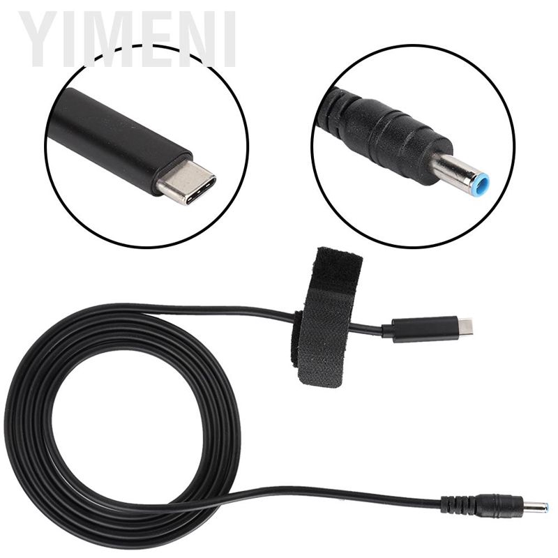 yimeni ashata ac อะแดปเตอร์สายเคเบิ้ล dc plugs 19v 65 w pd induction chip usb to 4 . 5 มม. x 3 . 0 มม. #8