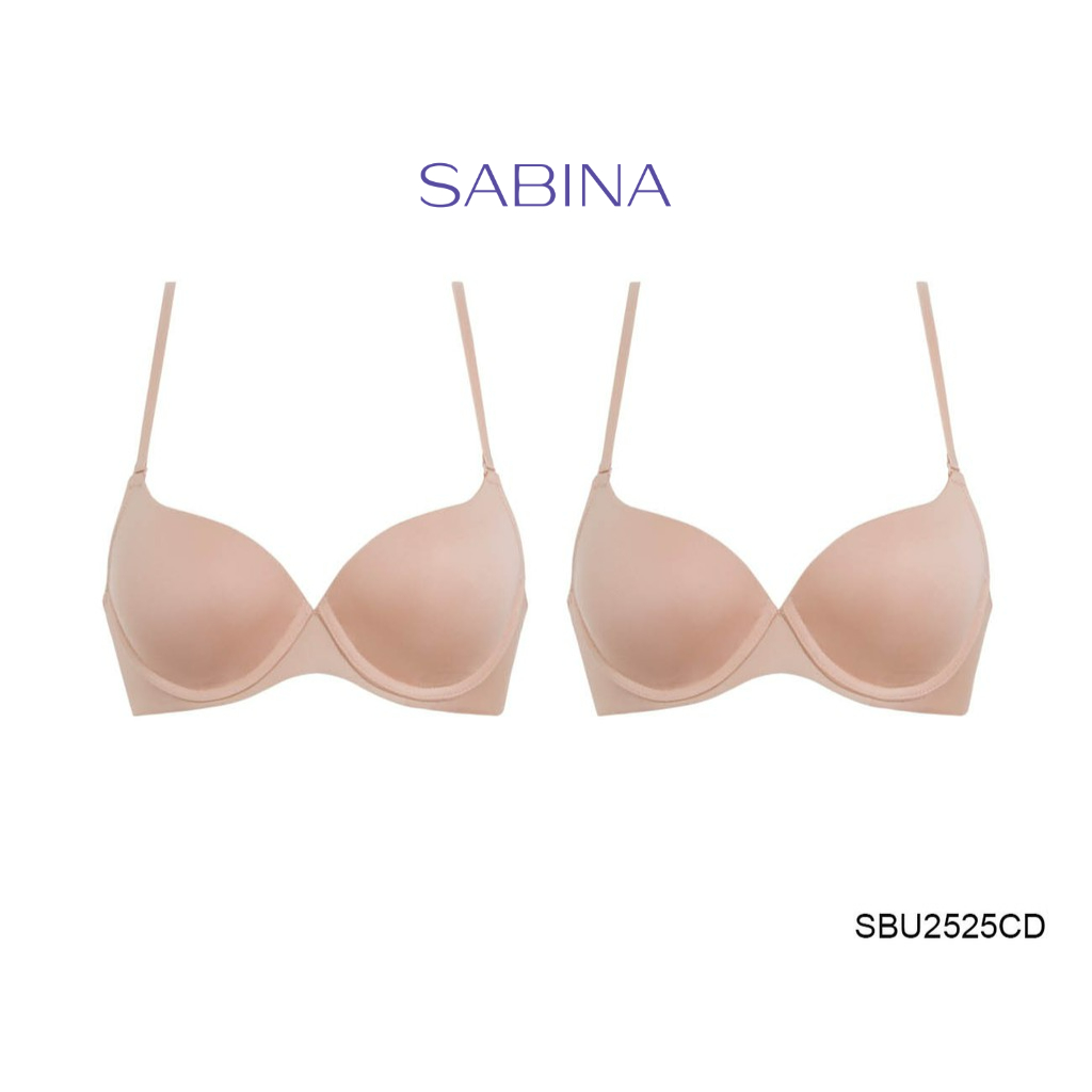 Sabina เสื้อชั้นใน (Set 2 ชิ้น) (มีโครง) รุ่น Pretty Perfect รหัส SBU2525CD  สีเนื้อเข้ม