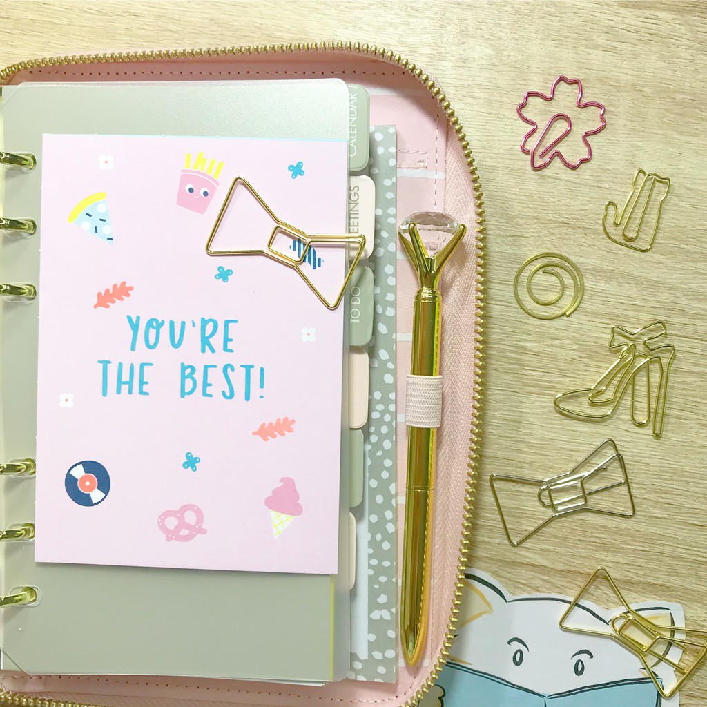 คลิปหนีบกระดาษ สีทอง Gold Paper Clip mimisplan