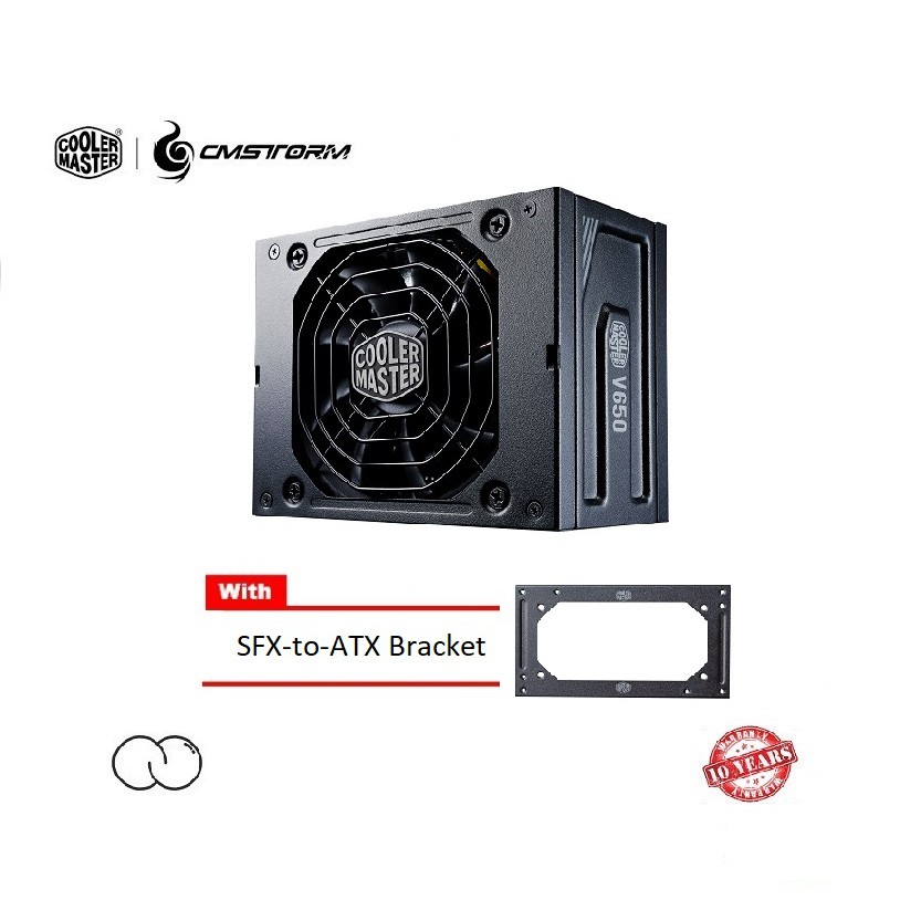 Cooler Master V650 650w SFX Gold 80Plus แหล่งจ่ายไฟ Modular เต็มรูปแบบ / 650 วัตต์ Mini ITX 80 + PSU