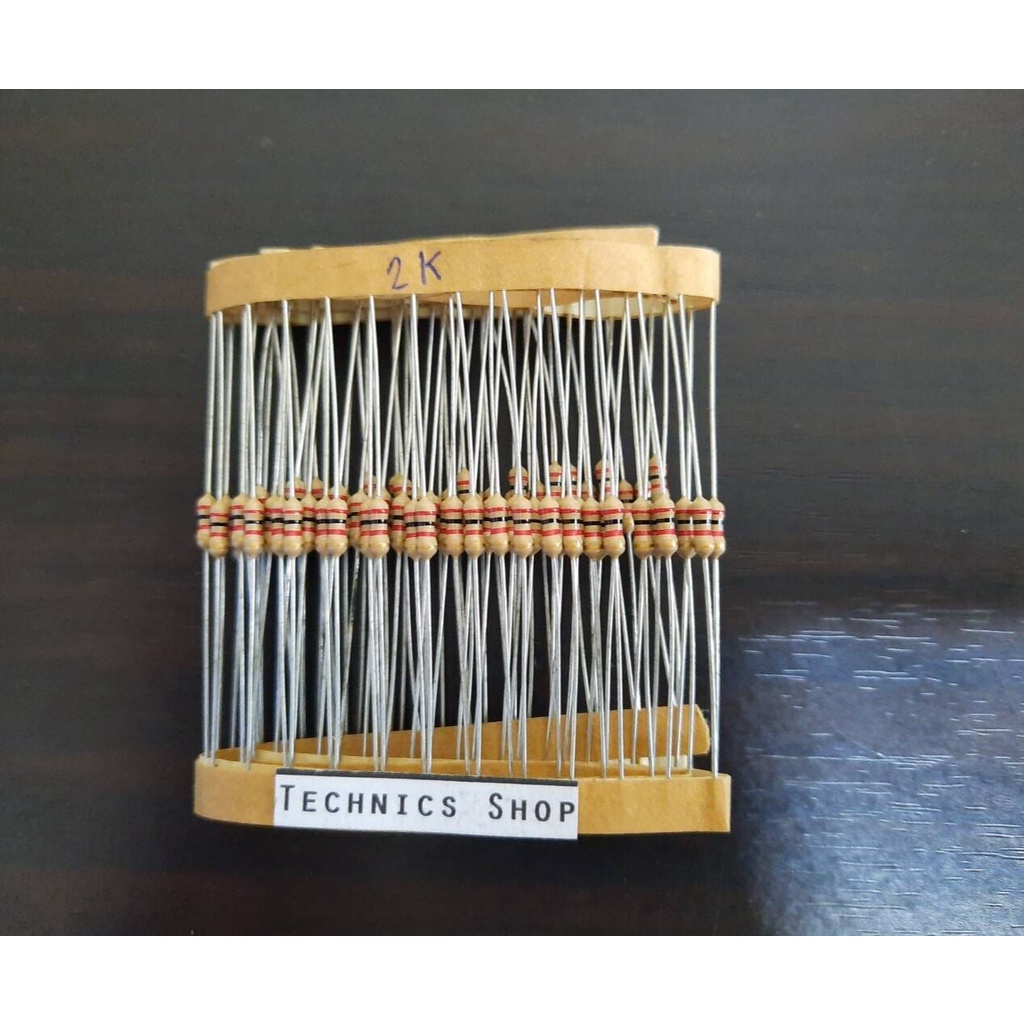 ตัวต้านทาน 2 kโอห์ม 1/4W จำนวน 20 ตัว Resistor 2 KOhm 20 pcs.