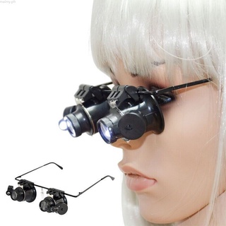 Maimy 20X Magnifier Magnifying Glasses Loupe Lens Jeweler Watch Repair LED Light Black