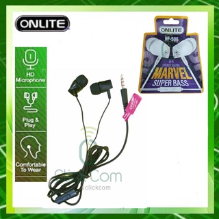 หูฟัง ONLITE MARVEL SUPER BASS EARPHONE HF-506