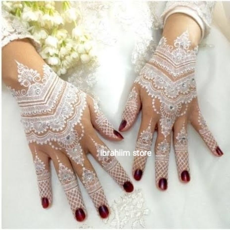 มือสีขาว HENNA BRIDAL HAND HENNA HAND HENNA