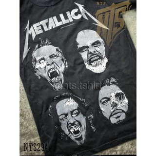 NTS 294 Metallica เสื้อยืด เสื้อวง สกรีนลายอย่างดี Silk Screen ผ้าหนานุ่ม ไม่หดไม่ย้วย มาตราฐาน NTS แบรนด์ S M L XL XXL