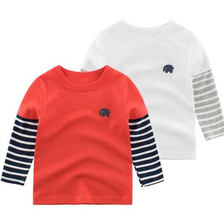 ใหม่เสื้อเชิ้ตแฟชั่นสําหรับเด็กผู้ชายผู้หญิงแขนยาวพิมพ์ลายการ์ตูน