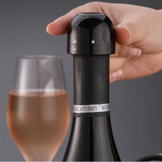 Black Champagne Bottle Cork Wine Bottle Stopper Sealed Food-Grade ABS Sparkling Wine Stopper Leakproof