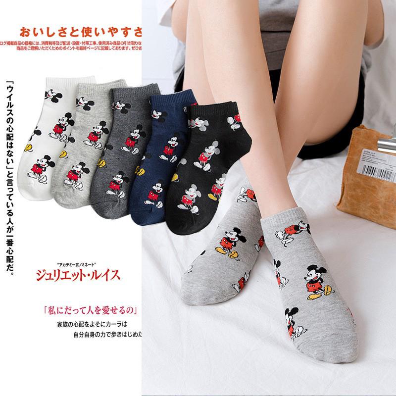 ●พร้อมส่งค่ะ ●Korea Lovely Mickey Socks Women Ankle Short Socks Cotton Socks