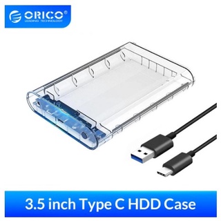 ORICO(3139U3)3.5 Inch SATA to USB 3.1 Type C Transparent HDD Case SSD Adapter 12TB Hard Disk Drive Box External Storage