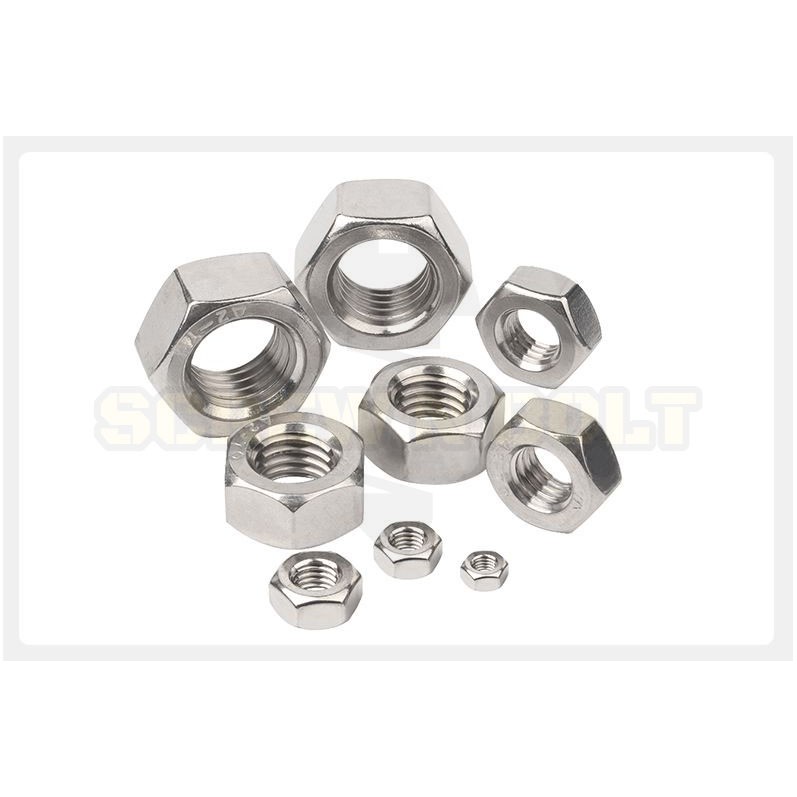 หัวน็อต ตัวเมีย หกเหลี่ยม สแตนเลส 304 เกลียวมิล หยาบ M30 M33 M36 / Hexagon Nut Stainless Steel SUS304 M30 M33 M36 - รูปที่ 7