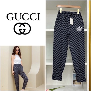 กางเกงขายาว GuccixAdidas