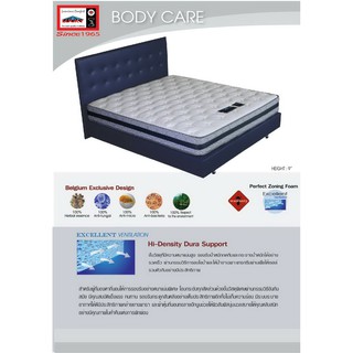 Lucky Mattress ที่นอนยาง ระบบ Hi-Density Dura Support ขนาด 6 ฟุต รุ่น Body Care-6