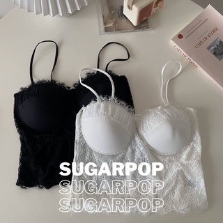 🍨🍭SugarPop🍬🍧 บรา สายเดี่ยวลูกไม้ มีฟองน้ำ เป็นทรง ผ้าดีมาก   #bra-180