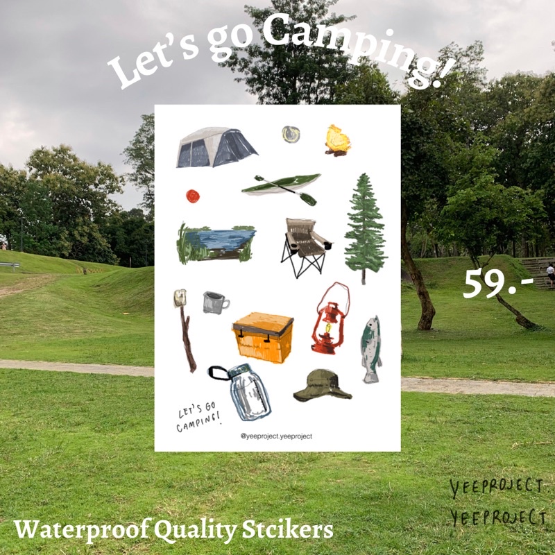 สติ๊กเกอร์ : Let’s go camping! ⛺️ 🌲
