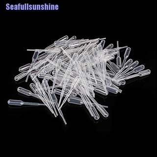 Seaf&gt; 100Pcs X 2Ml Graduated Pipettes Disposable Pasteur Polyethylene Eye Dropper Set