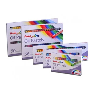 สีชอล์ค เพนเทล 12 / 16 / 25 / 36 / 50 สี Pentel Oil Pastel สีชอล์คน้ำมัน สีชอล์ก