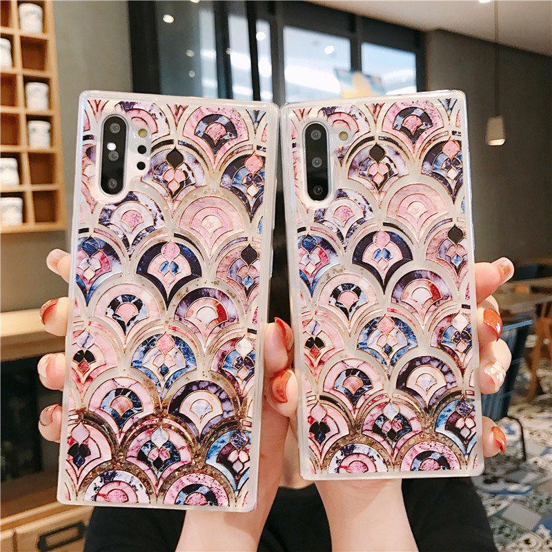 เคสโทรศัพท์มือถือพิมพ์ลาย Marble สําหรับ Samsung Galaxy S8 S10 Plus S20 Note 10 Pro 20 9