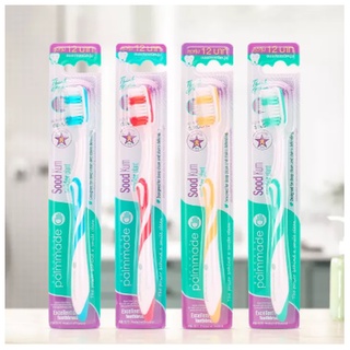 🌟 คละสี แปรงสีฟันสุดคุ้ม  ขนแปรงนุ่ม ปาล์มเมด PALMMADE SOOD KUM TOOTHBRUSH