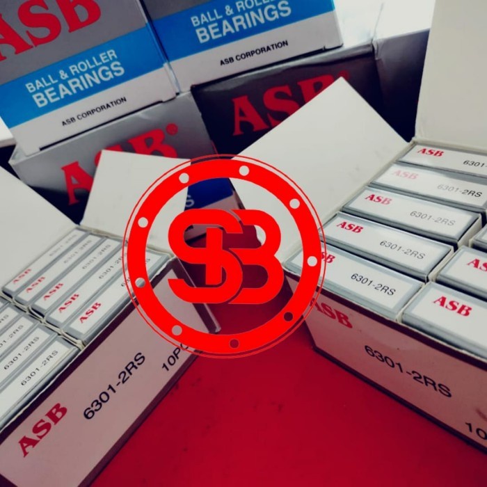 (10PC CONTENTTS) แบริ่ง 6301 2RS ASB ต้นฉบับของแท้