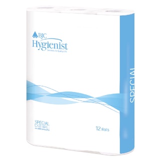 กระดาษทิชชูม้วน (แพ็ค12ม้วน) BJC Hygienist Special กระดาษทิชชู Tissue Paper Rolls (12 Rolls Pack) BJC Hygienist Special