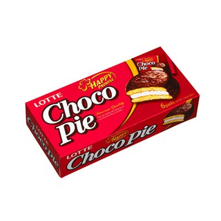 ล็อตเต้ ช็อกโกพาย ช็อกโกแลต (Lotte Choco Pie Chocolate) 6ชิ้น