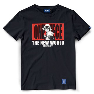 เสื้อยืดวันพีช One Piece 697 / LUFFY (สีดำ - สีขาว)เสื้อยืด