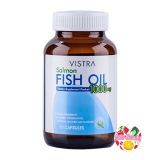 Vistra Salmon Fish Oil วิสทร้า น้ำมันปลาแซลมอน 1000มก 75/100 เม็ด