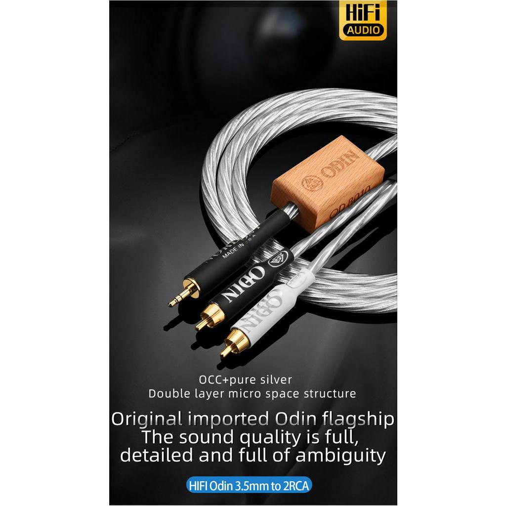 Odin HiFi 3.5 ถึง 2RCA สายเงินแท ้ Aux 3.5 มม.แจ ็ ค RCA ชาย Splitter Y สายสัญญาณเสียงสําหรับเครื ่ องขยายเสียงโฮมเธียเตอร ์ ลําโพง ราคา ถูกที่สุด ดีลบีเคเค แกลเลอรีภาพที่ 7
