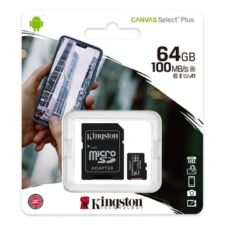 Kingston 64GB Card Micro SD SDHC คิงส์ตัน คลาส 10 เมมโมรี่การ์ด 64 GB (ของแท้)