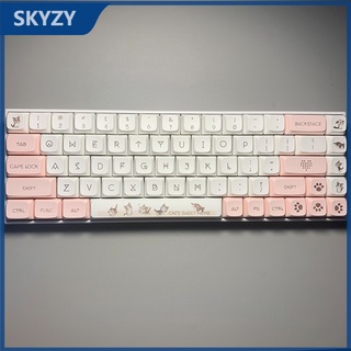 Cat keycap สัตว์ XDA ความสูง PBT วัสดุ Dye sublimation 108/104/98/87/84/68/64 คีย์บอร์ด keycap