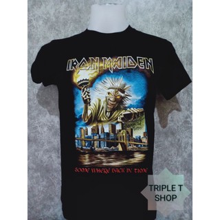 เสื้อยืดคอกลม สกรีนลาย IRON MAIDEN (รหัส 48)