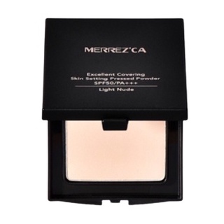 🔥1ชิ้น🔥เมอร์เรซกา Merrezca Excellent Covering Skin Setting Pressed Powder SPF50 PA+++ (แป้งตลับสีดำ) 7กรัม