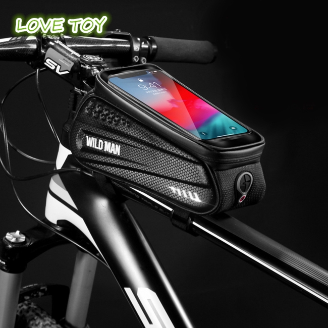 Bicycle Saddle Bag Hard Shell Rainproof Bike Frontaxle Beam Bag Reflective MTB Bag Cycling