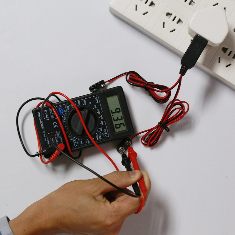 WU 6F22 9V Eliminator เปลี่ยนแบตเตอรี่ 6F22 9V คู่พร้อมอะแดปเตอร์ไฟ USB