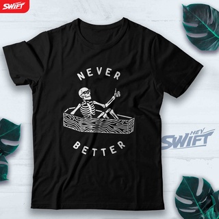 [COD]เสื้อยืด ลาย Never Better SKull Coffin DISTROS-5XL