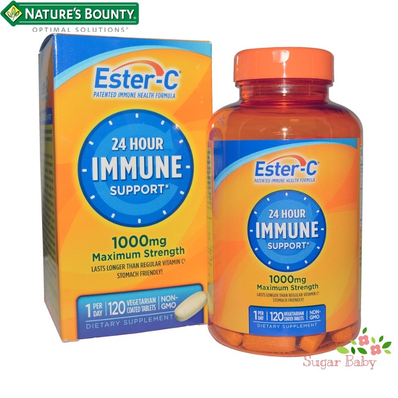 Nature's Bounty Ester-C 1000 mg 120 Veggie Coated Tablets วิตามินซี 1,000 mg 120 เวจจี้แคปซูล