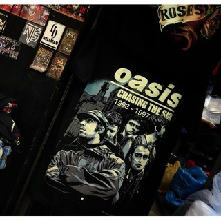 เสื้อยืดผ้าฝ้ายพรีเมี่ยม NTS 269 OASIS ROCK เสื้อยืด เสื้อวง เสื้อดำ สกรีนลายอย่างดี ผ้าหนานุ่ม ไม่หดไม่ย้วย NTS T SHIRT