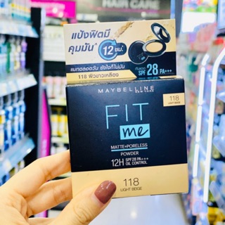 MAYBELLINE FIT ME MATTE PORELESS POWDER แป้งคุมมัน+กันแดด  6กรัม