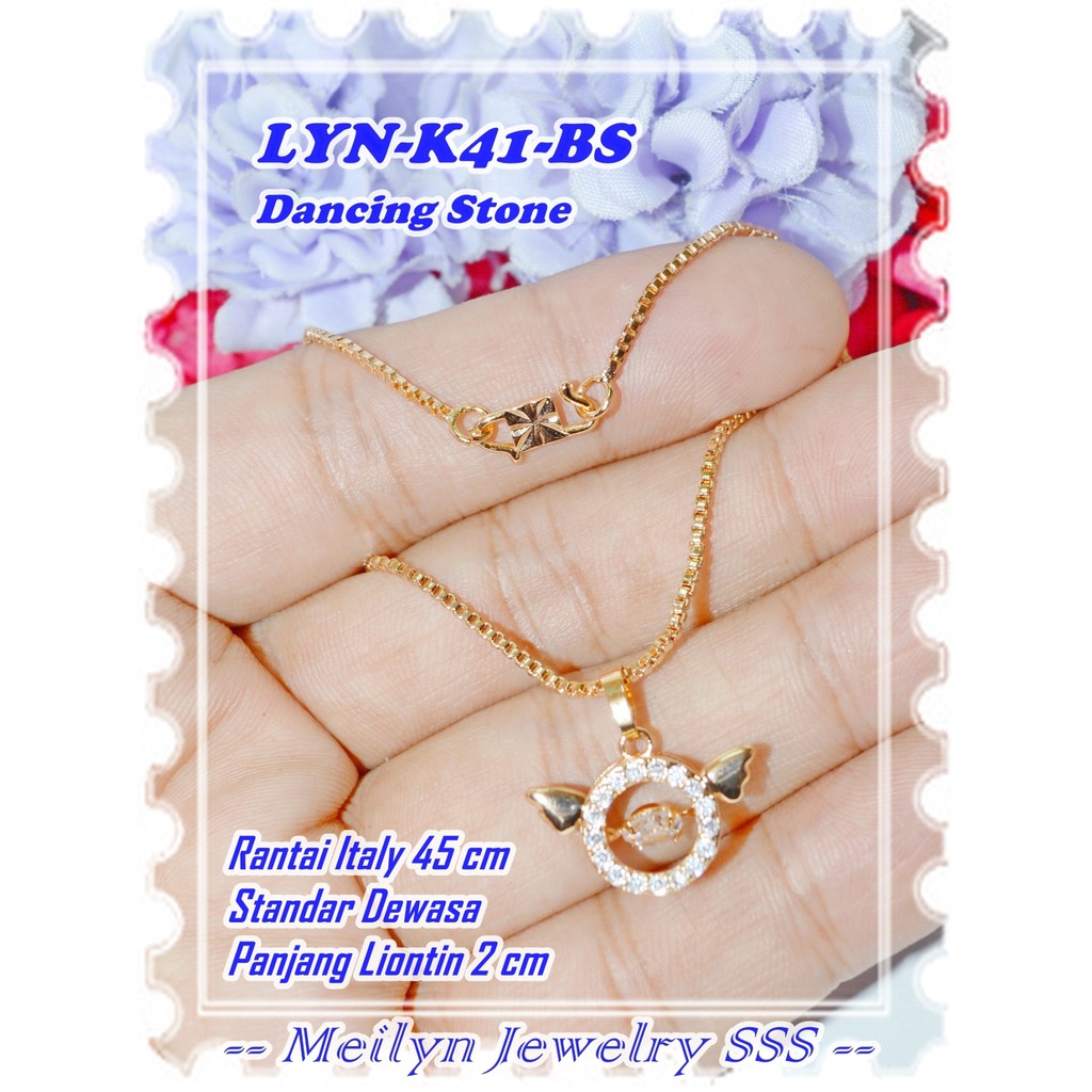 สร้อยคอชุบทอง 18K LYN-K41-BS Fly Dancing Gold แบรนด์ Meilyn ดั้งเดิม