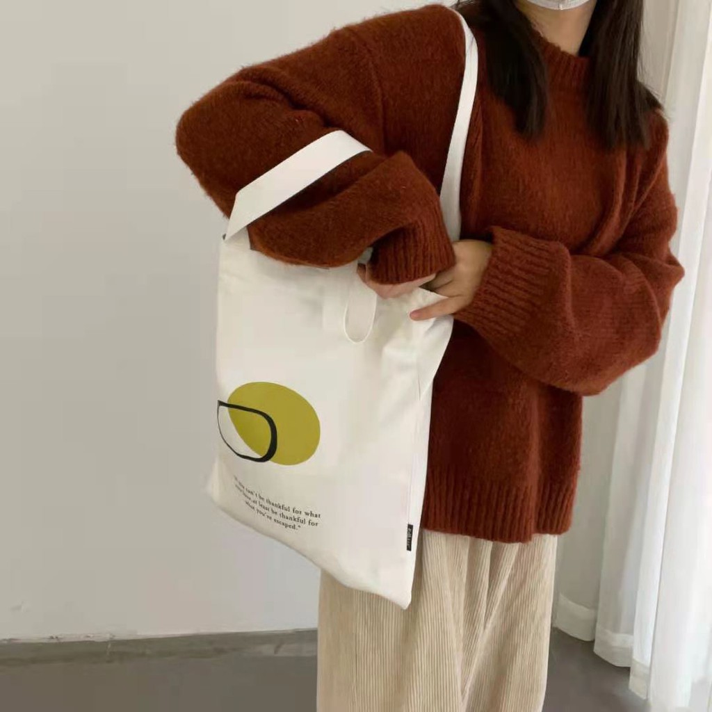 Hotwind​ (พร้อมส่ง) ​กระเป๋า​ผ้าแคนวาสแฟชั่นสไตล์​เกาหลี​สุดฮิต NO.AAA - รูปที่ 5