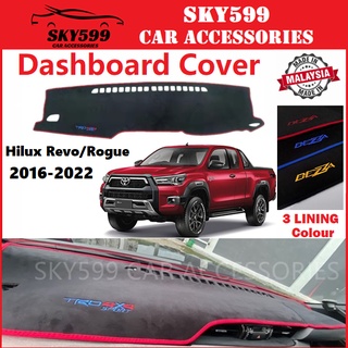 แผ่นแดชบอร์ด กันลื่น คุณภาพสูง สําหรับ Toyota Hilux Revo Rogue 2016-2023