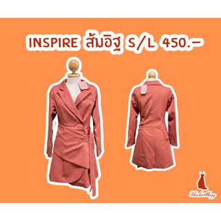 เสื้อผ้างานป้าย INSPIRE ชุดเดรสสูทสั้น สีส้ม ไซส์ S / L 450 บาท