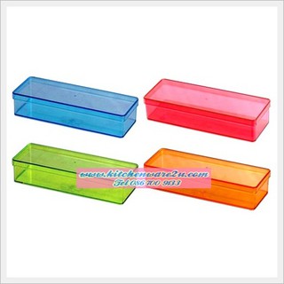 [ขายยกโหล12ชุด ] กล่องเหลี่ยมสีใส  (7.2 x 20 x 4.1 cm) No.6241