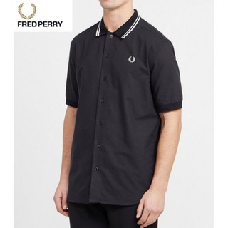 [เก็บ code ลดเพิ่ม 20%]พร้อมส่งในไทย📦Fred Perry Flat Knit Collar Polo Shirt**ของเเท้