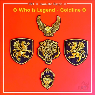 ☸ แผ่นแพทช์เหล็ก ลาย Who is Legend - Goldline Series 05 ☸ แผ่นแพทช์รีดติดเสื้อ ลาย Griffin The Monkey King Eagle DIY (5 แบบ) 1 ชิ้น