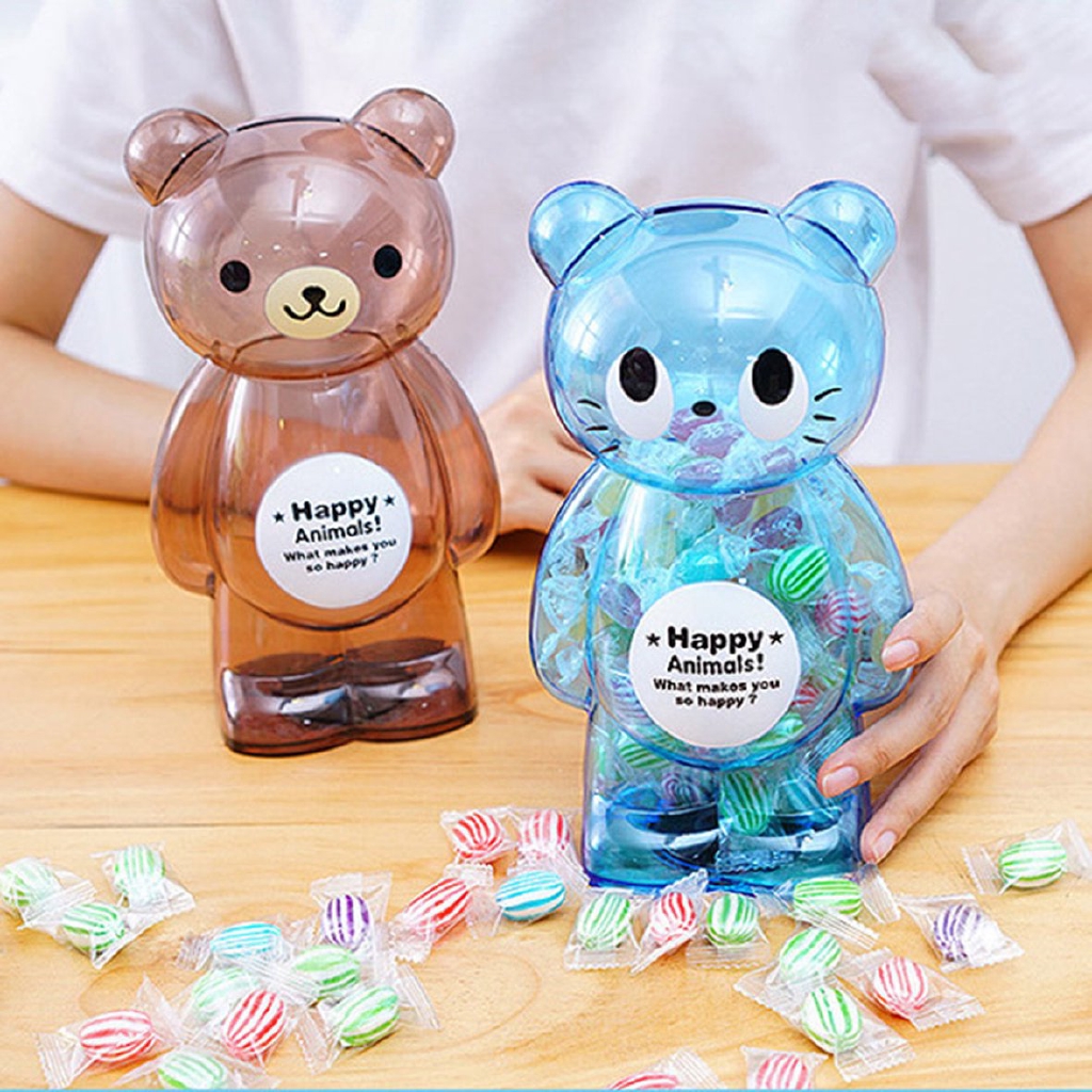 กระปุกออมสินLarge Money Box Transparent Piggy Bank Plastic Saving Coin