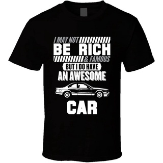 เสื้อยืดคอกลมcrew neck1984 bmw 6 series m635 csi e24 b and w have an awesome car t-shirt short sleeve sport oversize cla