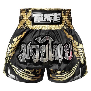 TUFF มวยไทย กางเกงมวยไทย สีดำ TUFF Muay Thai Boxing Shorts New 2019 Collection THAI Mythical Creature (KING OF NAGA)